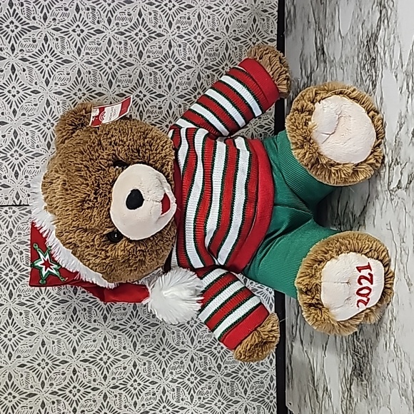 NWT Snowflake Teddy Christmas 2021 Santa Hat soft plush stuffed collector's 20" - Picture 2 of 12
